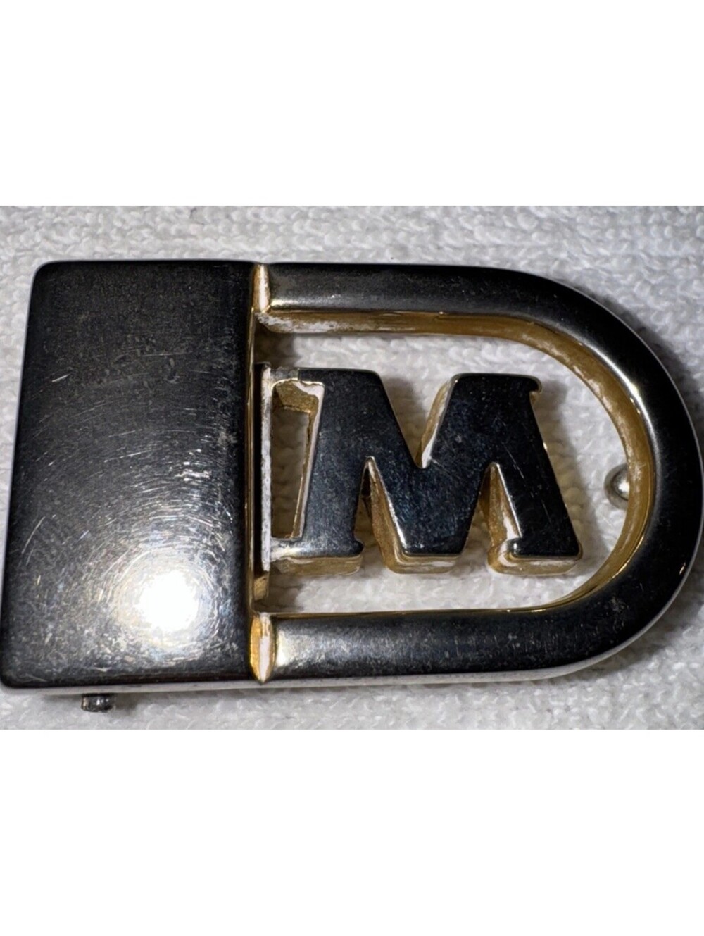 Monogrammed "M" Belt Buckle